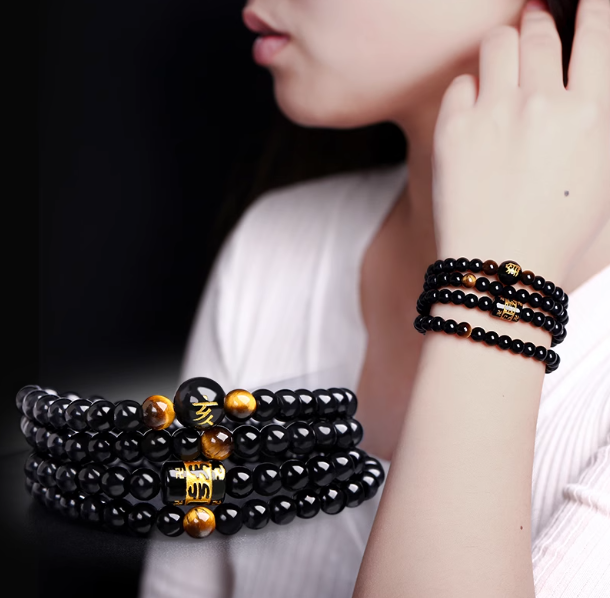 🏆Flash Sale⚡ Lucky Bracelet, Obsidian Bracelet Multi-Circle Couple Bracelet Personalized Hand Jewelry