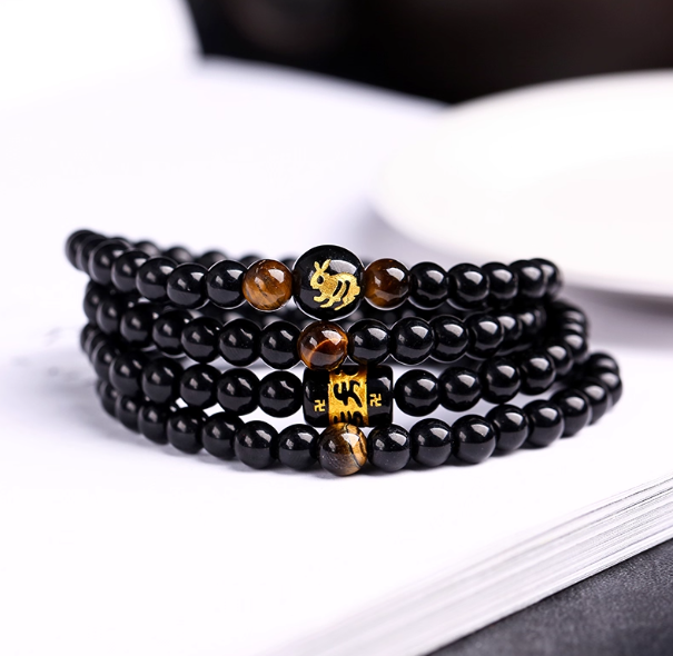 🏆Flash Sale⚡ Lucky Bracelet, Obsidian Bracelet Multi-Circle Couple Bracelet Personalized Hand Jewelry