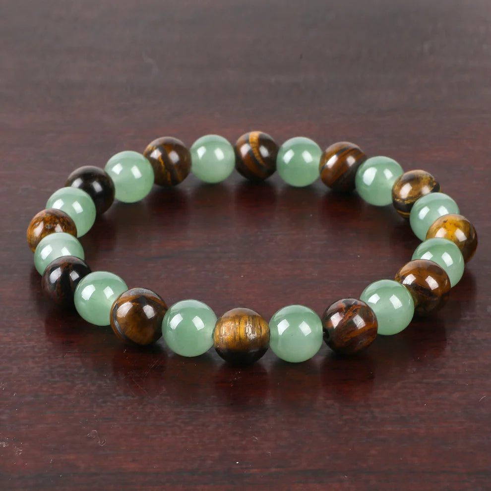 Lucky hot item! Tiger's eye natural stone elastic cord handmade beads