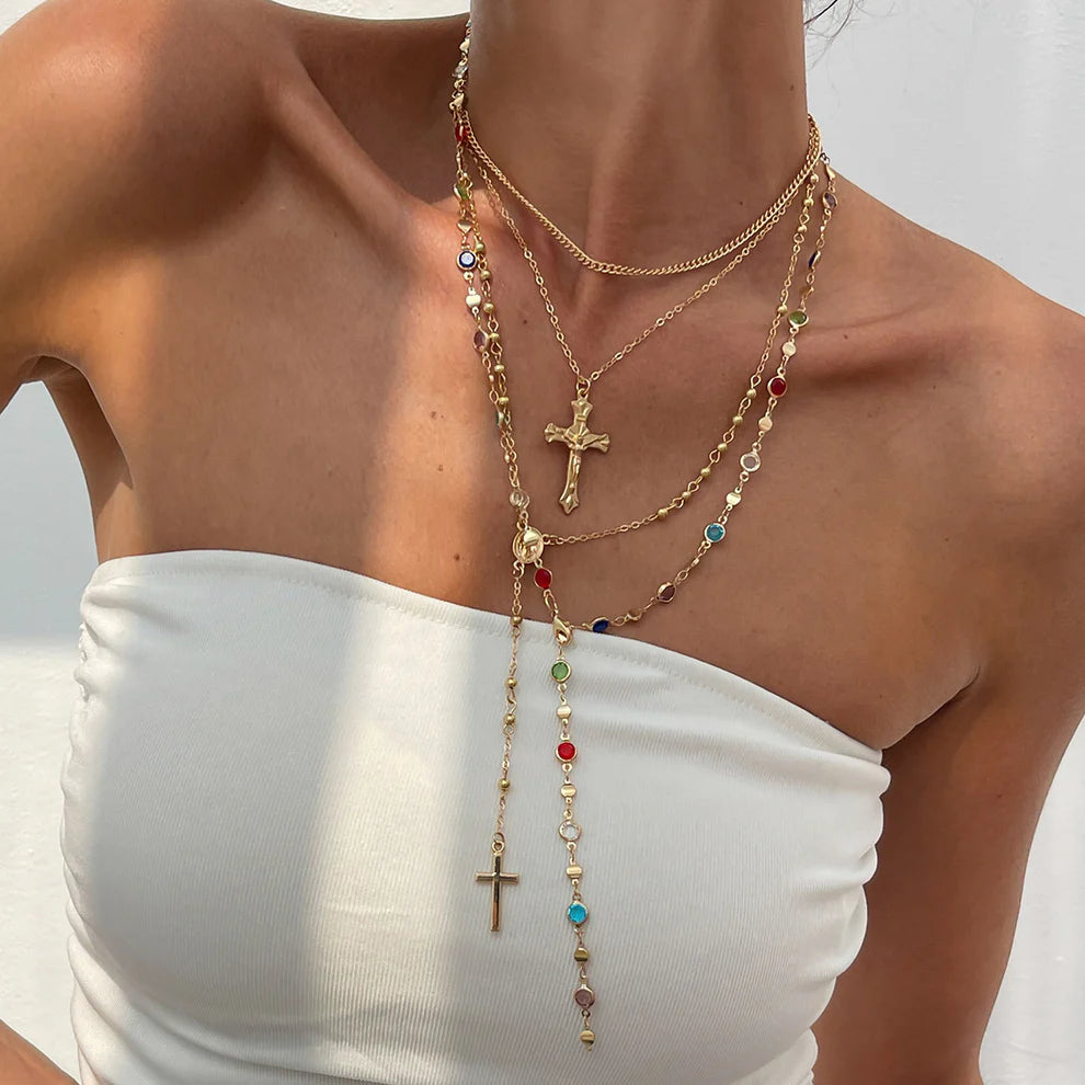 🏆Flash Sale⚡Vintage Jesus Cross Pendant + Handmade Custom Necklace (Stainless Steel)